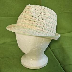 Red Camel Fedora Women One Size Tan Mint Crochet Festival Cottagecore